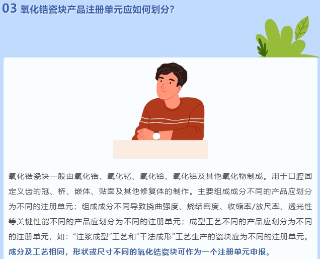 氧化鋯瓷塊產品注冊單元應如何劃分(圖2)