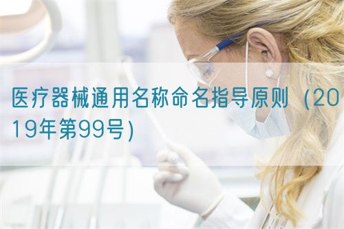 醫療器械通用名稱命名指導原則(2019年第99號)(圖1) 醫療器械通用名稱命名指導原則(2019年第99號)(圖1)