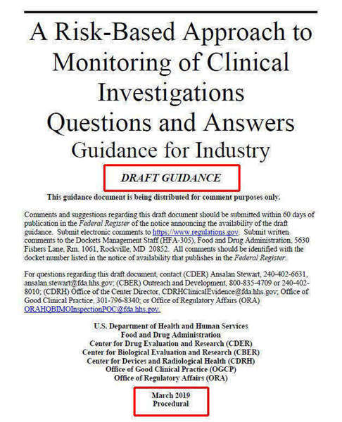 FDA基于風險監查方法（RBM）的問題與解答(圖2)